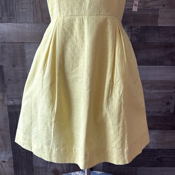 NWT! Nordstrom Frenchi neon yellow midi dress feminine old money garden party - Picture 4 of 12